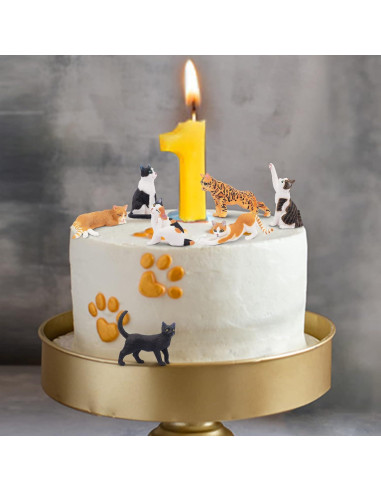 Figuras de Gato Realistas TOYMANY 8 Piezas Educativas