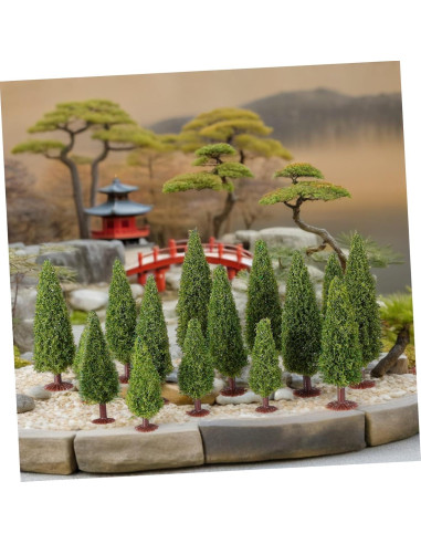 15 Árboles Miniatura Cedro SEWACC para Dioramas y Paisajes