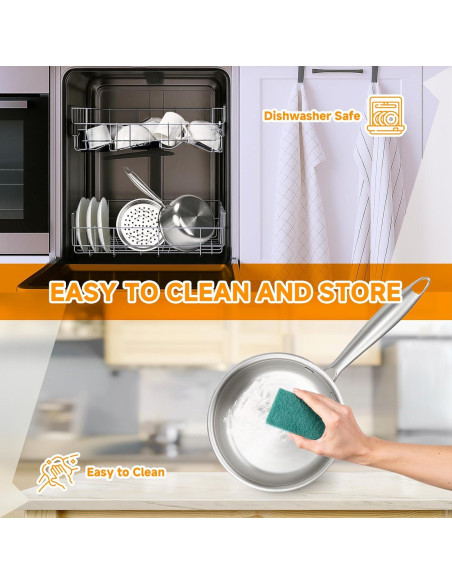 Cacerola Vaporera Ohtomber 1.5L Acero Inoxidable Antiadherente