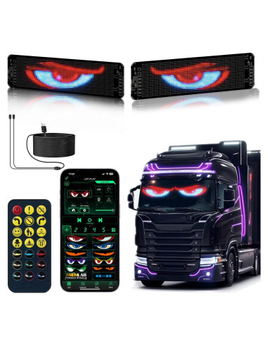 Gelrova Luz LED Ojos Diabólicos Doble Panel 35.56cm USB Control Remoto