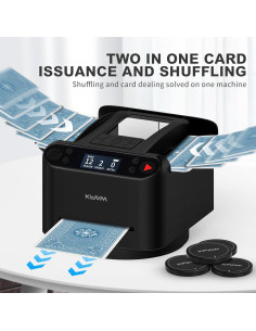 Barajador y Repartidor Automático CARDSPIN MAX6, 2 Mazos, Negro 2