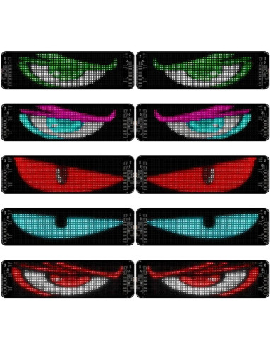 Gelrova Luz LED Ojos Diabólicos Doble Panel 35.56cm USB Control Remoto