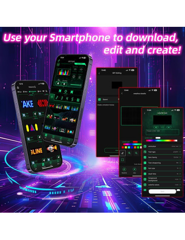 Gelrova Luz LED Ojos Diabólicos Doble Panel 35.56cm USB Control Remoto