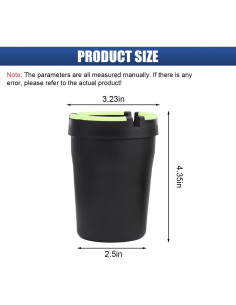 Cenicero de Auto Tuxihapp 5PCS Sin Humo Brilla en Oscuridad 2