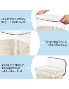 Contenedor de Almacenamiento Hermético LEAWALK 5.6L Blanco 2