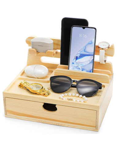 Estación de Acoplamiento de Madera Yopay para Teléfonos y Accesorios