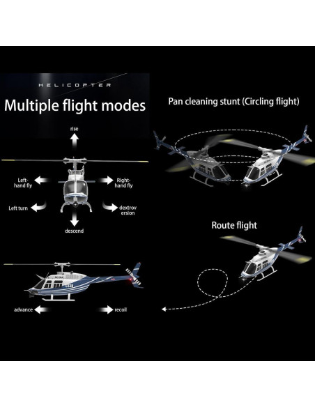 C138 Helicóptero RC OYDL 6CH con Giroscopio y Acrobacias