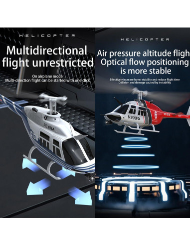 C138 Helicóptero RC OYDL 6CH con Giroscopio y Acrobacias