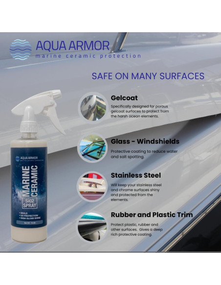 Spray Cerámico Si02 Marino Aqua Armor 16 oz - Protección UV