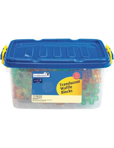 Bloques de Waffle Translúcidos Excellerations - 72 Piezas