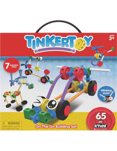 TINKERTOY Set de Construcción en Movimiento - 65 Piezas - Juguete Creativo
