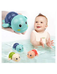 Juguetes de Baño Tohibee Tortuga Nadadora 3 Piezas