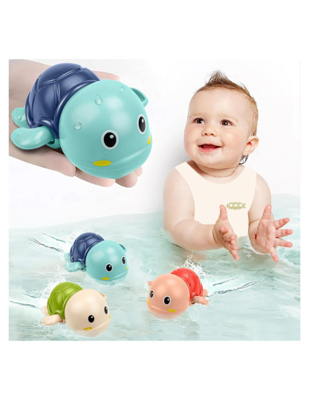 Juguetes de Baño Tohibee Tortuga Nadadora 3 Piezas