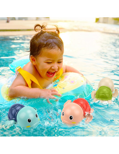 Juguetes de Baño Tohibee Tortuga Nadadora 3 Piezas