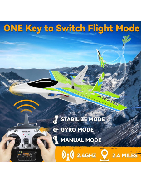 Avión RC Radiolink SU27 RTF 400mm 3 Modos de Vuelo