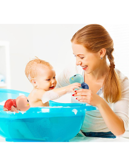 Juguetes de Baño Tohibee Tortuga Nadadora 3 Piezas