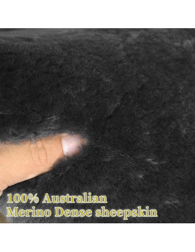 Cubierta de Asiento de Coche Aegis de Piel de Oveja Negra