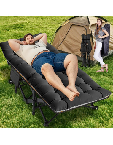 Cama Plegable ABORON K16ZDC 190.5x68.6cm 500lb Resistente