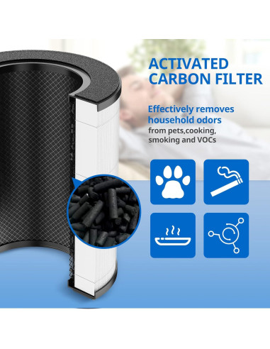 Filtro de Reemplazo HEPA JORAIR AP-T20FL 2 Unidades para Purificador