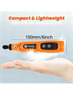 Mini Herramienta Rotativa Inalámbrica HARDELL 3.7V 5 Velocidades 2