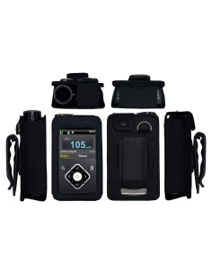 Funda de Cuero para Bomba de Insulina Medtronic Minimed 630G/640G/650G/670G/770G/780G con Clip Giratorio