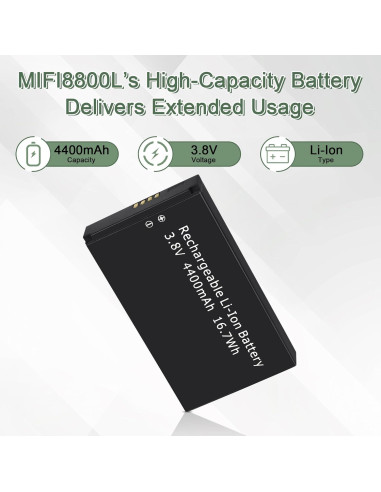Batería de Reemplazo MiFi 8800L Inseego 3.8V 4400mAh