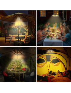 Luz de Paraguas LED OYOCO 28 Luces 3 Modos Brillo 200 Lúmenes 2