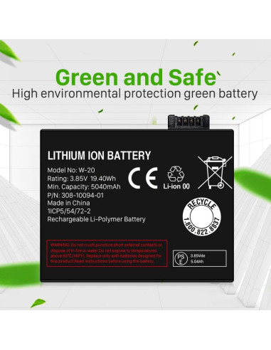 Batería de Reemplazo SHENMZ W-20 5040mAh para NETGEAR Nighthawk 5G