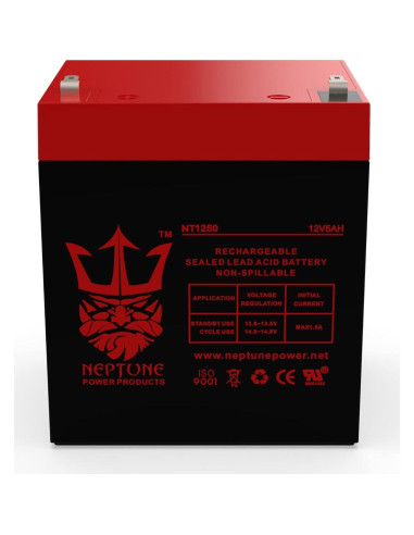 Batería Recargable SLA 12V 5Ah Neptune NT1250 para Alarmas