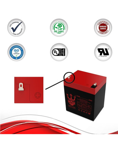 Batería Recargable SLA 12V 5Ah Neptune NT1250 para Alarmas