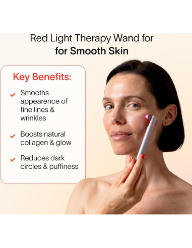 Varita de Cuidado de la Piel Solawave 4-en-1 - Luz Roja y Masaje
