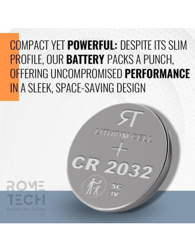 Batería CR2032 Rome Tech para Termómetro de Cocina 3V