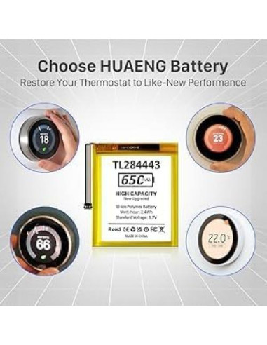 Batería TL284443 Li-ion 650mAh para Termostato Nest 2 3 Gen