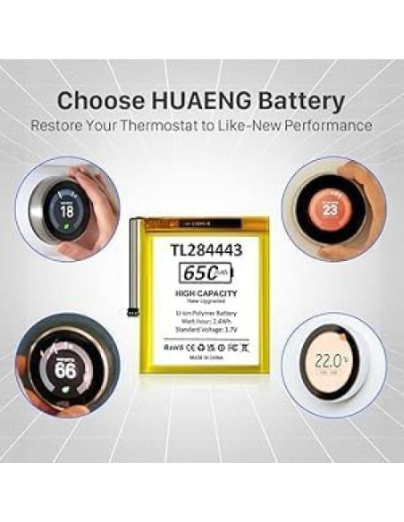 Batería TL284443 Li-ion 650mAh para Termostato Nest 2 3 Gen