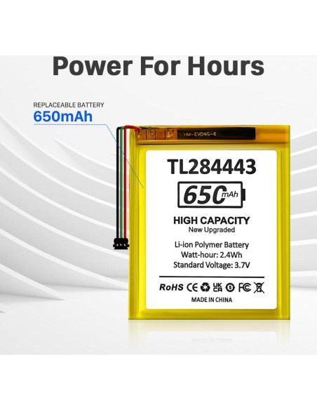 Batería TL284443 Li-ion 650mAh para Termostato Nest 2 3 Gen