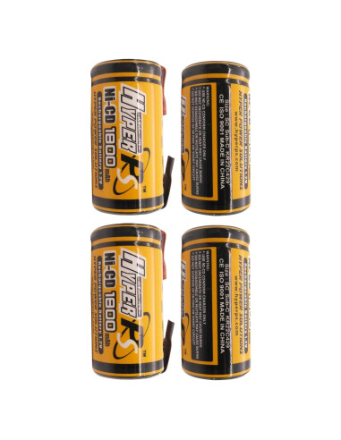 Batería recargable NiCd Sub C 1800mAh 1.2V HyperPS - Paquete de 4