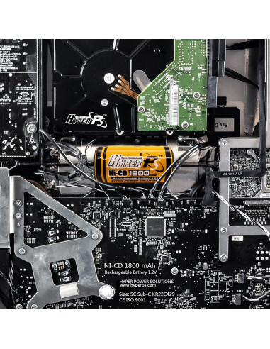 Batería recargable NiCd Sub C 1800mAh 1.2V HyperPS - Paquete de 4
