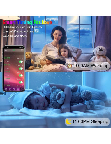 Luces de tira LED a pilas TANGYOUNG 8m RGB con control remoto