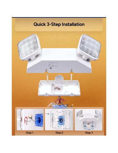 Luces de Emergencia LED Sunco 6 Paquete 90 Minutos 120-277V