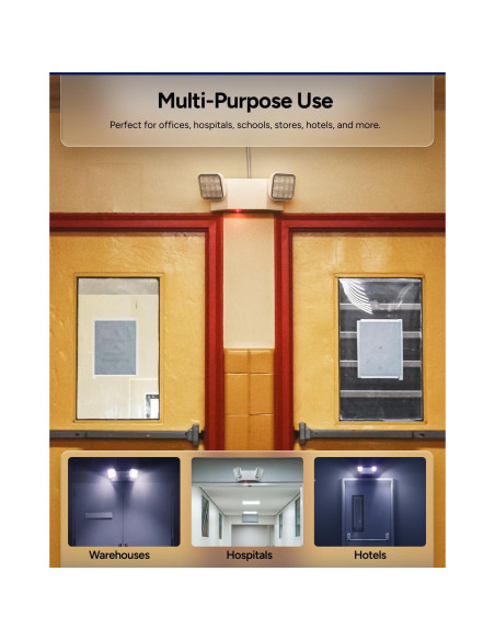Luces de Emergencia LED Sunco 6 Paquete 90 Minutos 120-277V
