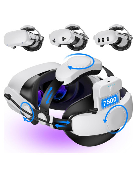 Correa de Cabeza Kawaye con Batería 7500mAh para Meta Quest