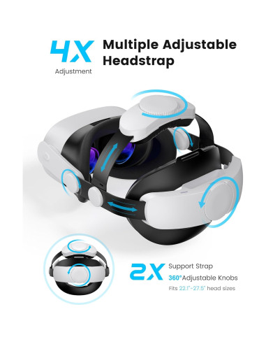 Correa de Cabeza Kawaye con Batería 7500mAh para Meta Quest