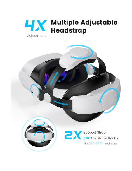 Correa de Cabeza Kawaye con Batería 7500mAh para Meta Quest