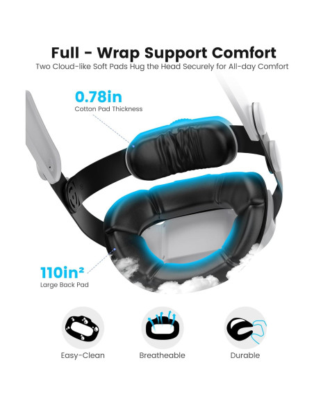 Correa de Cabeza Kawaye con Batería 7500mAh para Meta Quest