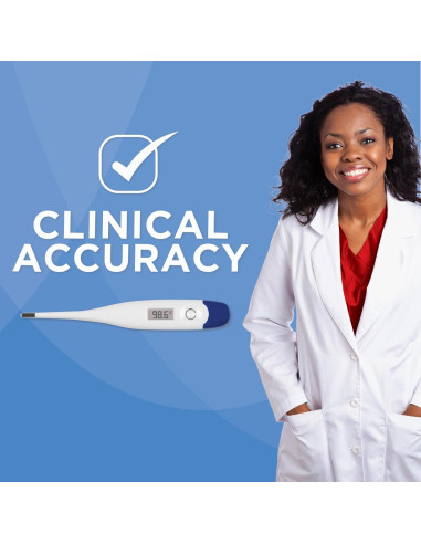 Termómetro Digital Veridian 08-918 | Lectura 60 Segundos | Alerta de Fiebre