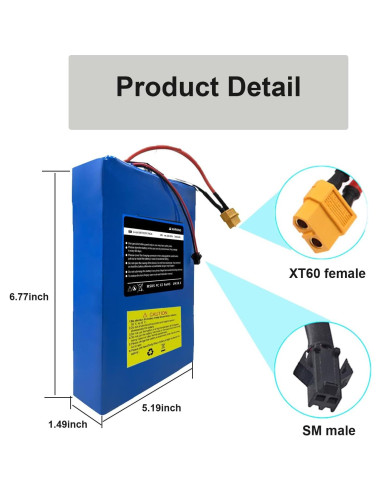 Batería de Litio 36V 7800mAh para Scooter Eléctrico CWUU
