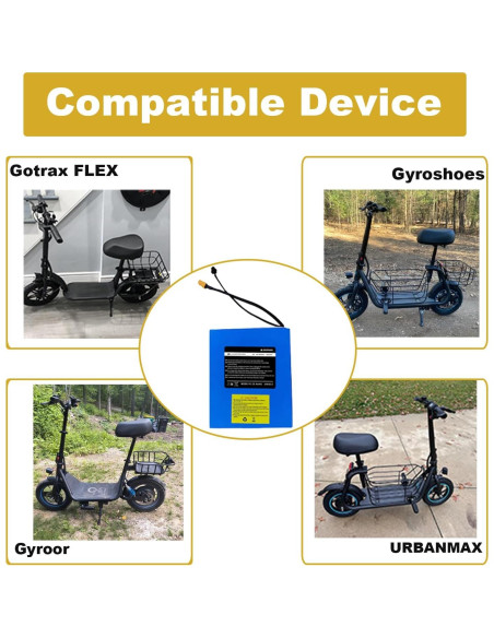 Batería de Litio 36V 7800mAh para Scooter Eléctrico CWUU