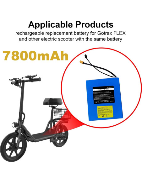Batería de Litio 36V 7800mAh para Scooter Eléctrico CWUU