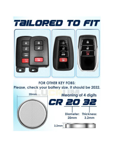 Batería CR2032 Lucrum para Llave Toyota - Paquete de 2 2