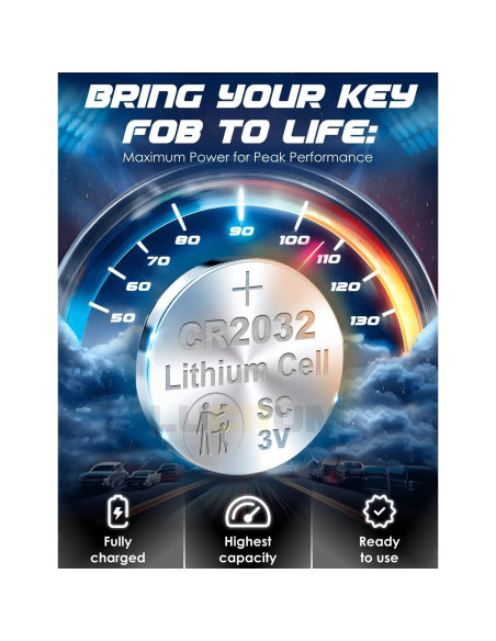 Batería CR2032 Lucrum para Llave Toyota - Paquete de 2